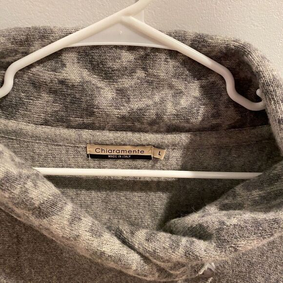 Chiaramente Wool Cardigan Women‎ Size L Made in Italy EUC Old Money Minimalist - Picture 3 of 6